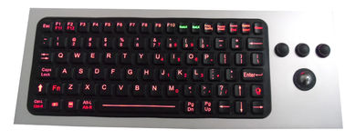 86 tuşlu PS / 2 ile kırmızı silikon kauçuk askeri sınıf klavye, USB bağlantı kabloları